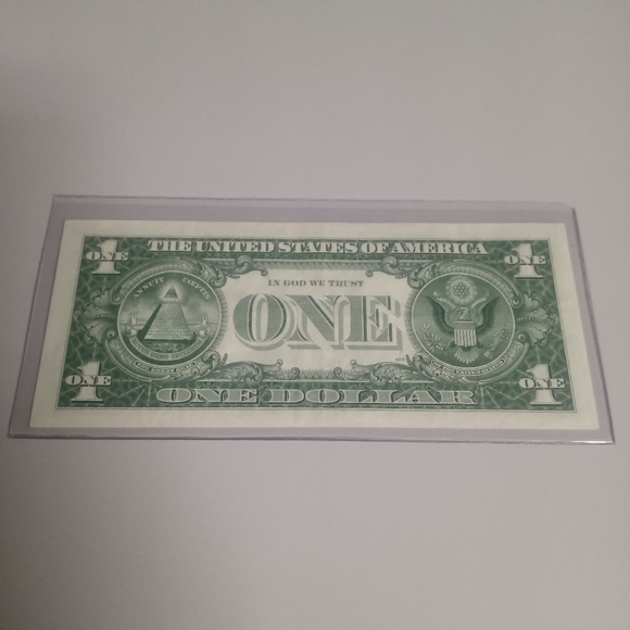 Uncirculated 1957B Silver Certificate $1 Bill in a Toploader - Picture 2 of 4